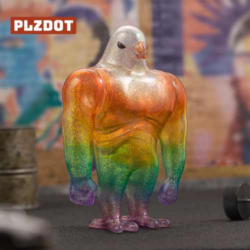 plzdot小鸟芋圆周边色禽大娃摆件