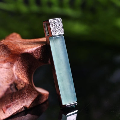 【珠宝节专享】新款天然A货翡翠无事牌吊坠简约百搭 JJHJ50905004