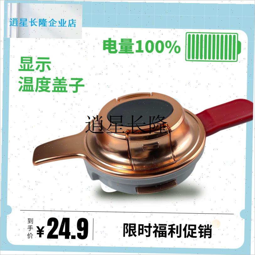 l智能保温b壶热水瓶盖子玻璃内胆热水壶智能显温壶盖配件