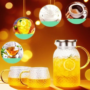 冷水凉水壶加厚玻璃茶壶耐高温家用大容量泡茶壶高颜值扎壶开水瓶