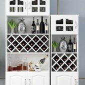 简约酒柜家用靠墙客厅落地红酒架餐边柜玄关储物柜装 饰置物柜