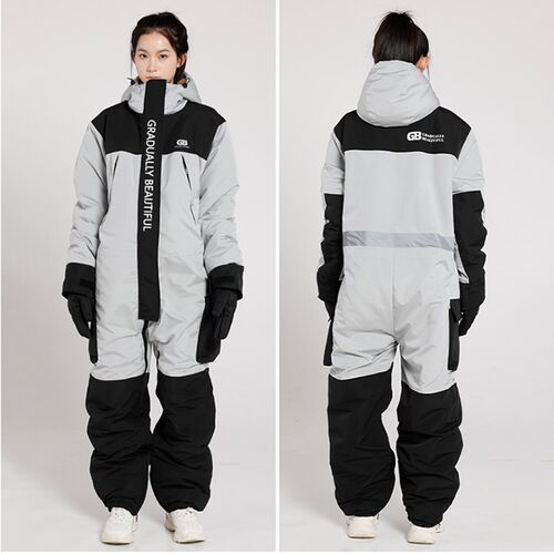 摩托车骑行服连体服加绒加厚男女保暖防风防水机车防寒.服骑行装