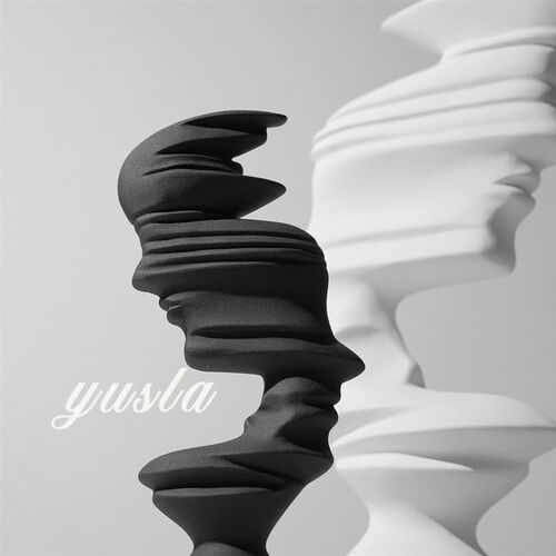 黑白抽象人物摆件现代简约售楼部酒店玄关电视柜树脂软装饰品摆件