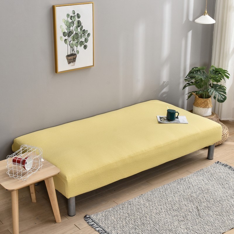 定制款无扶手泡泡纱沙发套全包罩B弹力纯色懒人沙发床罩折叠两用