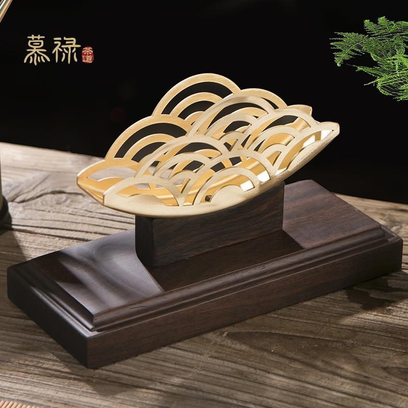 普洱茶架子黑檀实木茶托茶饼架支架茶叶饼茶架展示架高端现代茶具图片