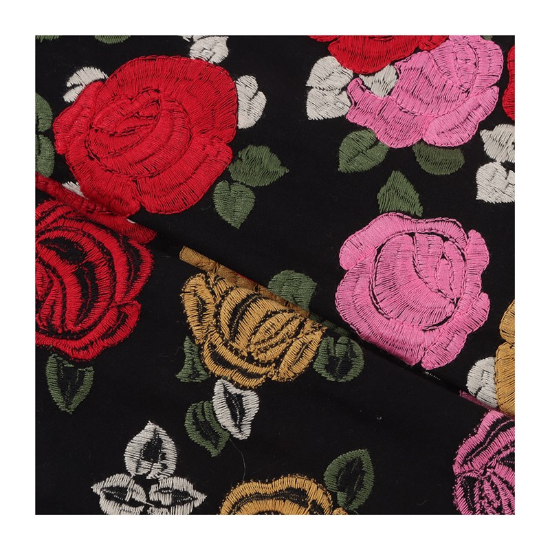 薄款苎麻棉无人区玫瑰刺绣面料服装衬衫连衣裙布料居家布艺