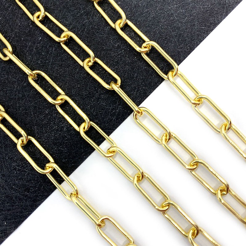 金属铜十字焊口麻花链条8x13mm椭圆形圆环10m/O卷项链 DIY饰品配