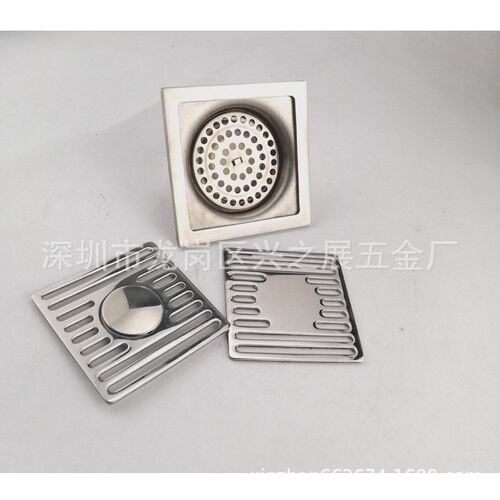 不锈钢地漏5厘厚磁吸 40塑料翻板防臭厨房浴室卫生间dn50防臭地漏