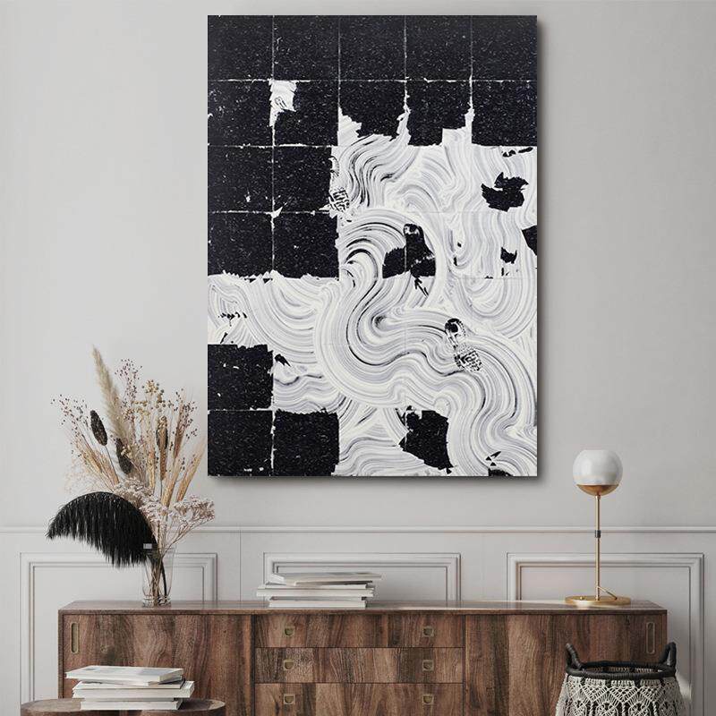 大芬油画村抽象装饰画客厅纯手绘油画现代简约艺术挂画餐厅壁画