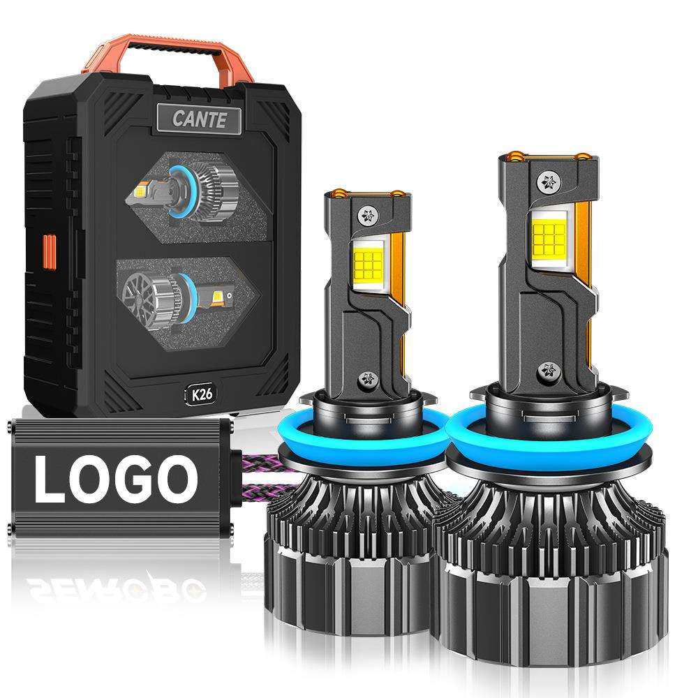 灿特K26大功率190W三铜管汽车led大灯H1 H4 H7 H11 9005 远近一体