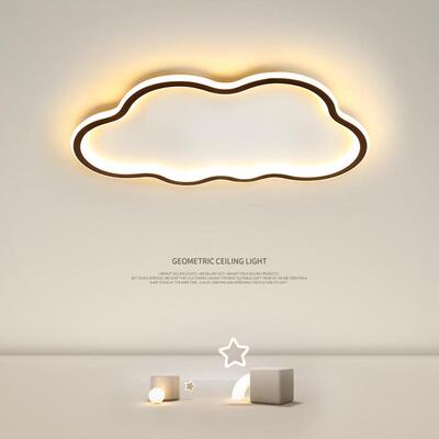 儿童房卧室灯云朵简约现代led吸顶灯 北欧主卧灯幼儿园伴睡晚安灯