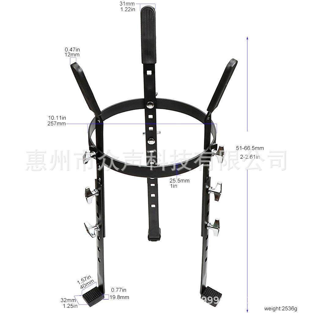 乐器配件 鼓配件 10寸非洲鼓黑色支架