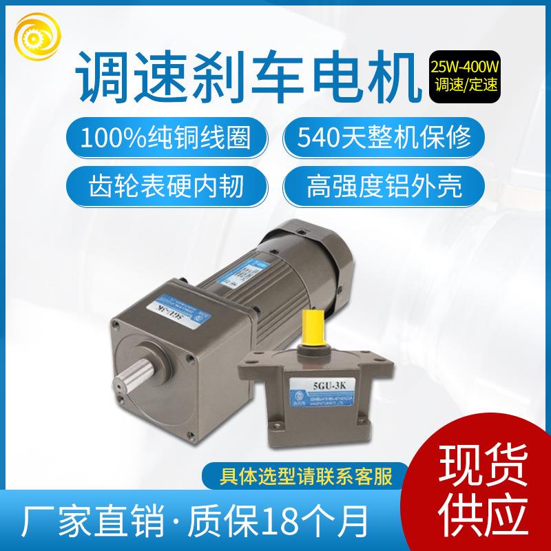 永传电机60W微型减速调速刹车电机5IK 60W单相220V小型电机马达