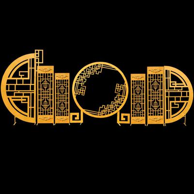 中式婚庆道具屏风铁艺雕花镂空同心圆婚礼舞台装饰屏风背景摆件