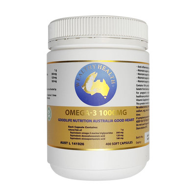 澳洲富康Wealthy Health天然野生小鱼鱼油400粒/瓶