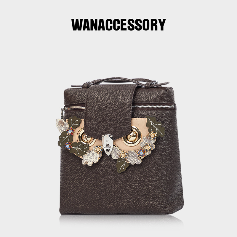 WANACCESSORY万蔻FACE ON/OFF系列牛皮牛津包双肩包原创设计