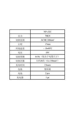 mBOXI缆N 充电式电动电剪NP-32C 240平方线钢芯铝绞 φ30m 两电一