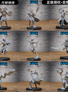 【人类】剑术大师 战士 牧师 巫师DND龙与地下城跑团桌游战旗模型