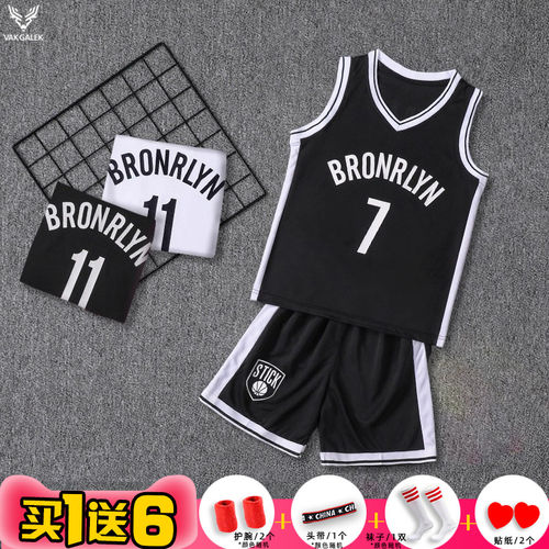 杜兰特球衣篮服7号黑色背