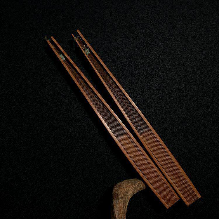 ALI68寸9.5寸水磨老玉竹折扇古风仿古扇子风空白扇面文玩折扇