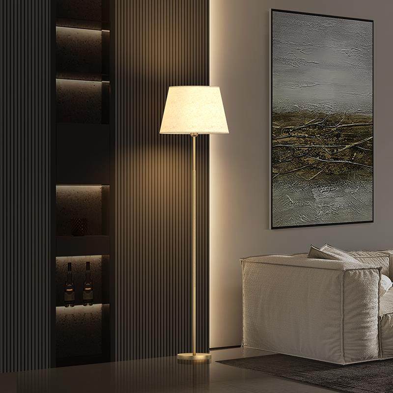 美式全铜落地灯现代客厅卧室酒店客房落地灯餐厅书房站立式台灯