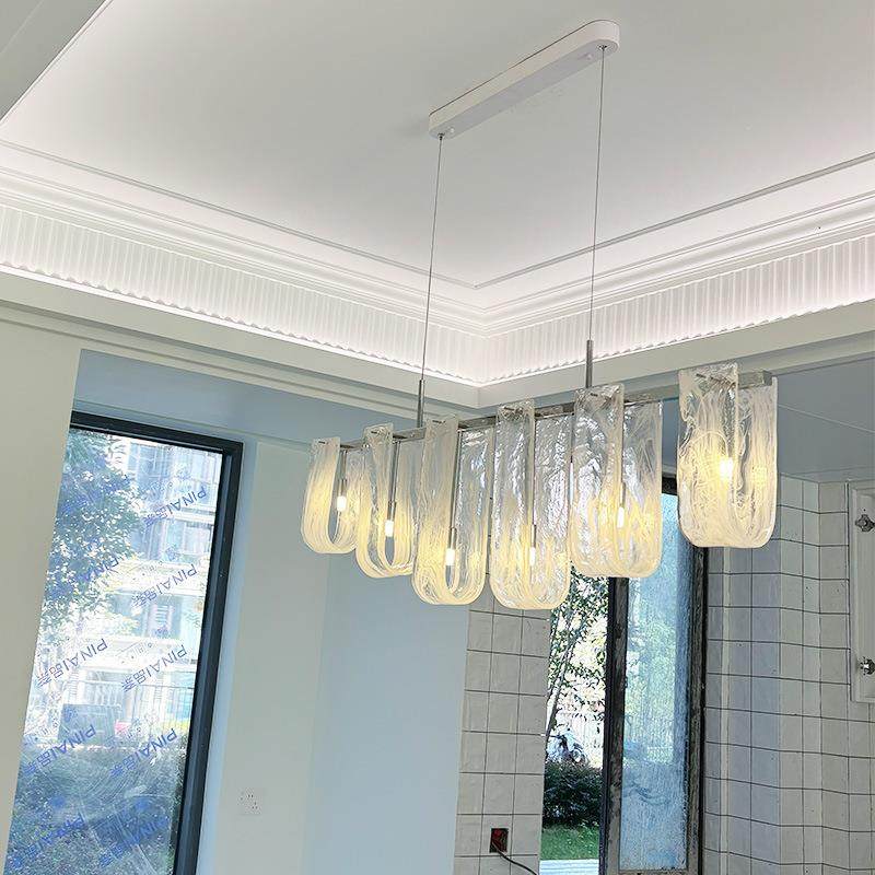 法式轻奢餐厅吊灯设计师意式极简云雾玻璃吧台岛台一字长条艺术灯,电子元器件市场,集成电路（IC）,淘宝优惠券,粉丝福利购,淘宝优惠卷