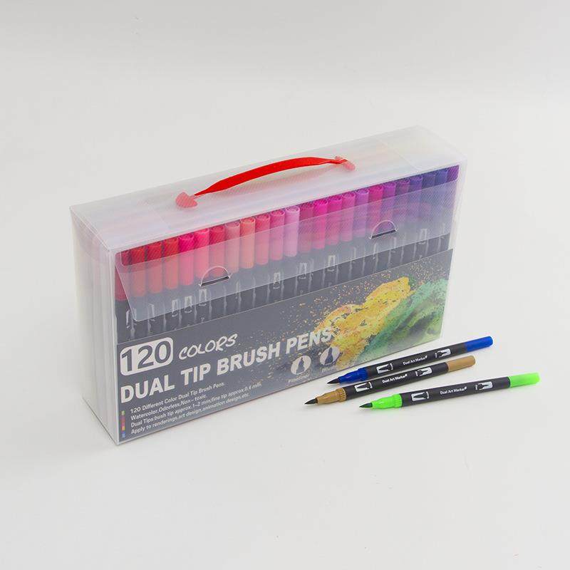 跨境电商现货黑杆120色双头马克水彩笔软头勾线笔学生美术用品,电子元器件市场,集成电路（IC）,淘宝优惠券,粉丝福利购,淘宝优惠卷
