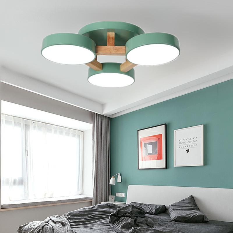 北欧主卧室灯饰简约现代网红创意男孩儿童房吊灯客厅吸顶灯具