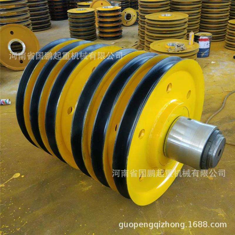 50吨港机卷扬机起重机起升滑轮组铸钢轧制行车天车双梁吊钩滑轮组