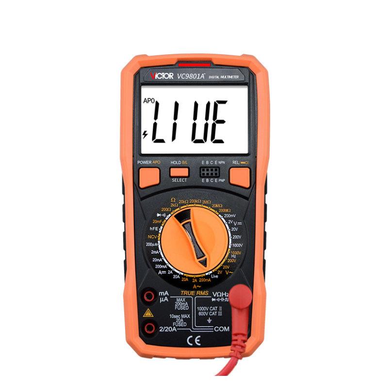 数字万用表VC9801A+高精度数显电容电阻交直流电压电工防烧万用表