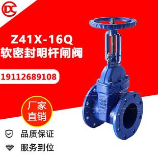 16Q软密封明杆闸阀球墨铸铁弹性座封水厂污水阀门零泄露 Z41X