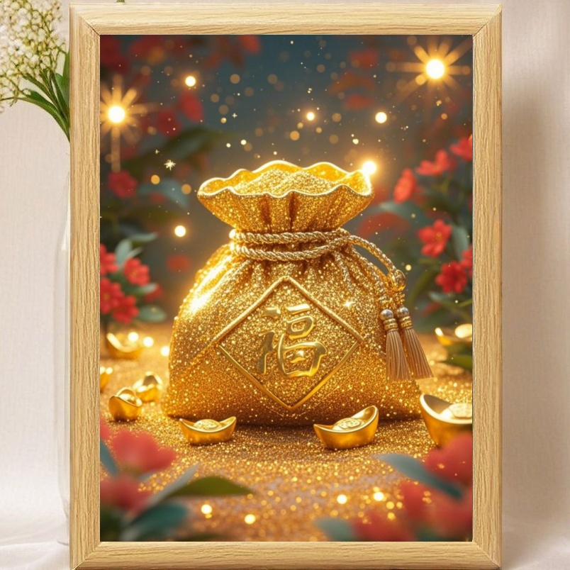 福袋到喜气绕财源俏接好运相框