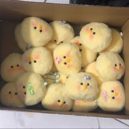 毛绒小鸡玩偶公仔卡通精致钥匙扣可爱情侣包包挂饰书包挂件钥匙链