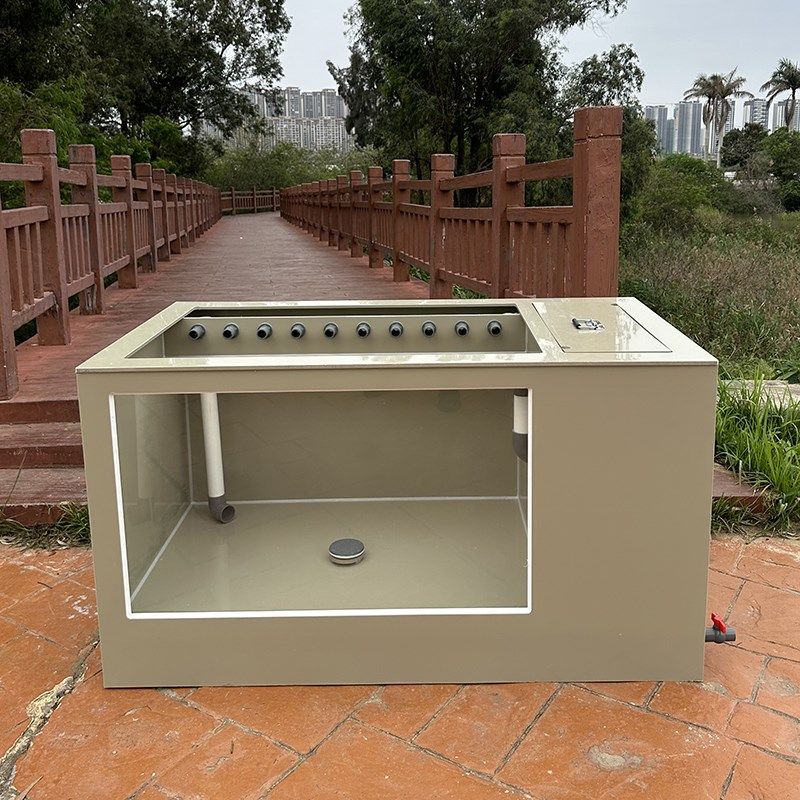 pp塑料一面透明鱼箱 观赏玻璃锦鲤鱼池 带过滤静音大型鱼缸水循环