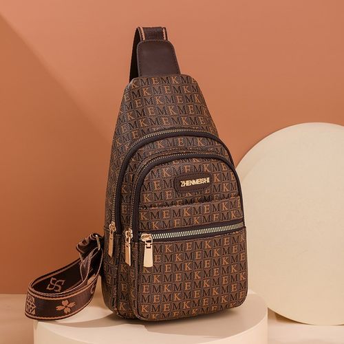 2023新款胸包女软皮单肩包韩版百搭斜挎包运动小背包大容量包包