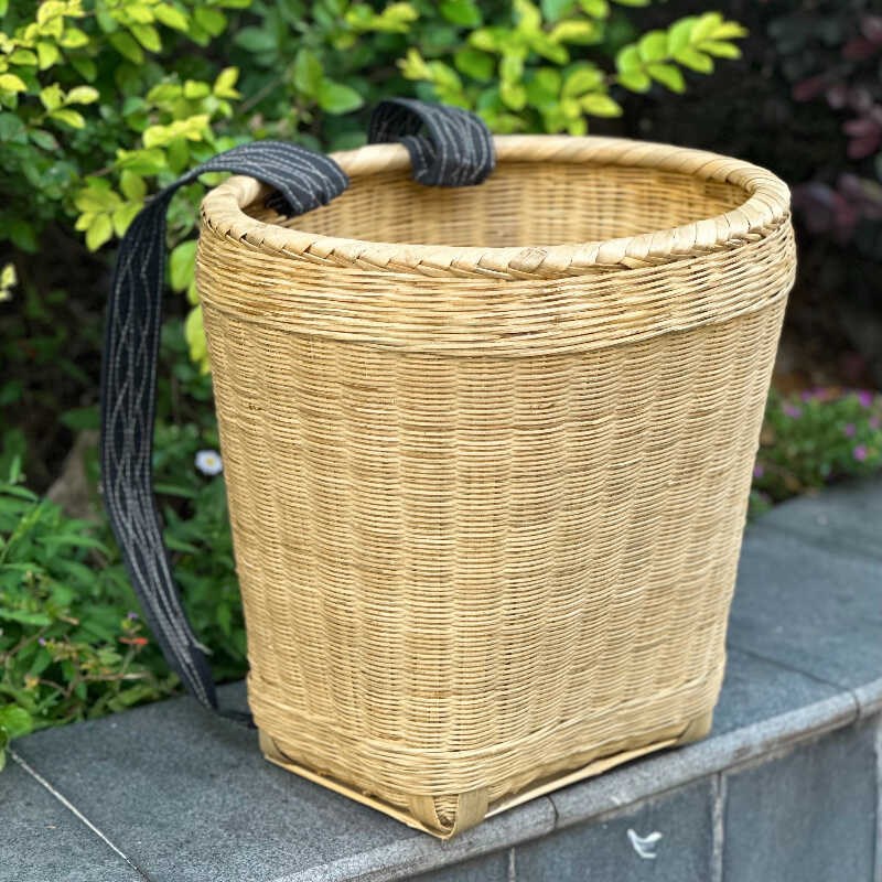 背篓竹编农用家用手工编制背篼背箩筐道J具古风竹筐竹制品竹编篮