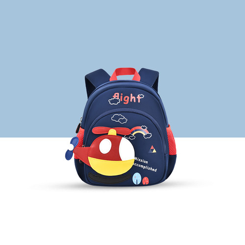 幼儿园男童书包直升机卡通男孩小班超轻儿童男宝小班女孩宝宝背包