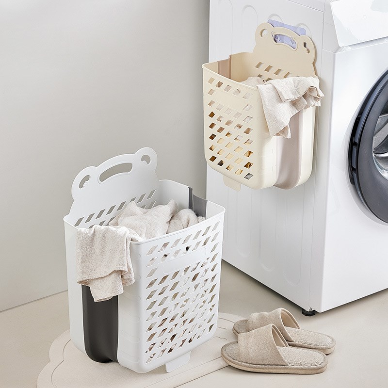 折叠脏衣篮家用脏衣篓卫生间收纳篮壁挂可折叠浴室放脏衣服收纳筐