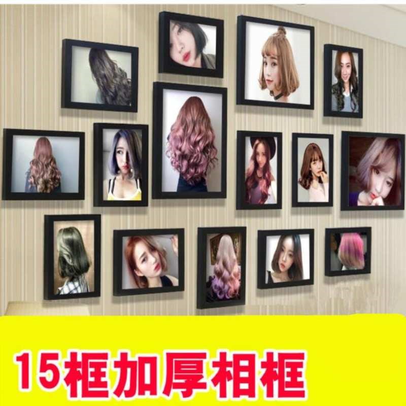 美发店装饰挂h画多形象贴纸店铺美式室内挂壁墙上男发复古沙龙女图片