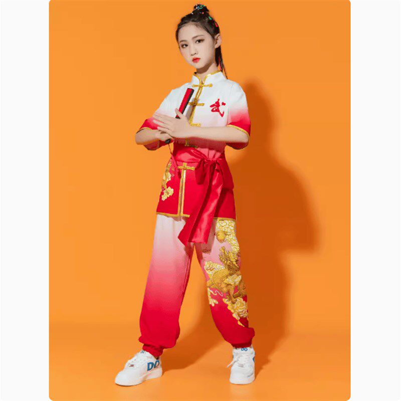 儿童武术服演出服打鼓古典幼儿园中国风表演服练功服男女童