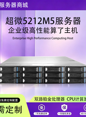 浪潮SA5212 M5服务器/2U双路机架式3647针金牌CPU/存储/虚拟多开