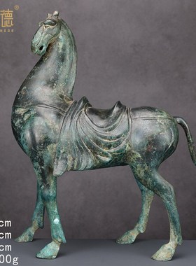 鞍马彩铜b马摆件马到成功家居客厅书房装饰品办公室摆设商务送礼