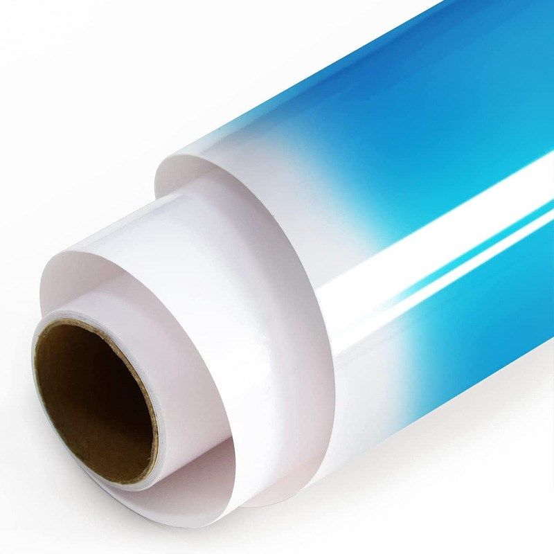 冷变色高分子材质不干胶logo二维码圆形铜版纸贴纸杯贴标设计