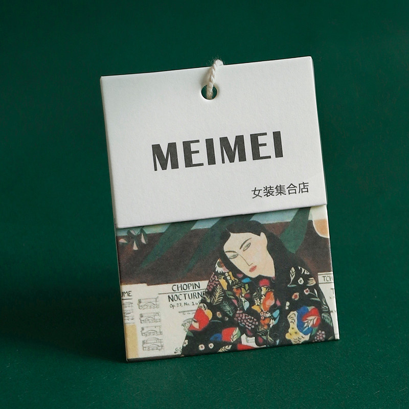 吊牌定制服装价格标签定做女装y店男装挂牌带绳高档衣服logo设计