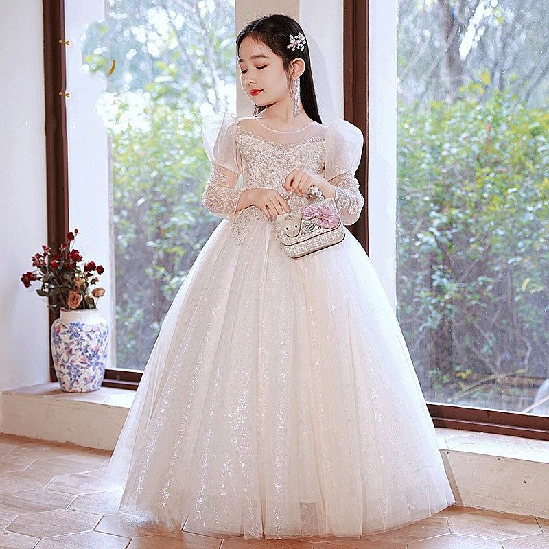 女童晚礼服高端白色女孩钢琴演出服花童婚纱儿童主持人生日公主裙,童装/婴儿装/亲子装,儿童礼服,淘宝优惠券,粉丝福利购,淘宝优惠卷