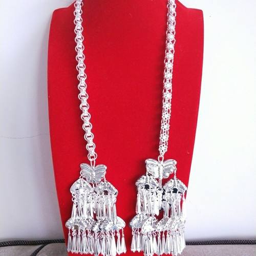 苗族侗族银饰苗银民族风项圈项演出服配饰挂脖子饰品项链腰带腰链