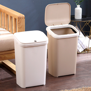 北欧高身办公室厨房垃圾桶家用大号大容量带盖 按压超大垃圾桶20l