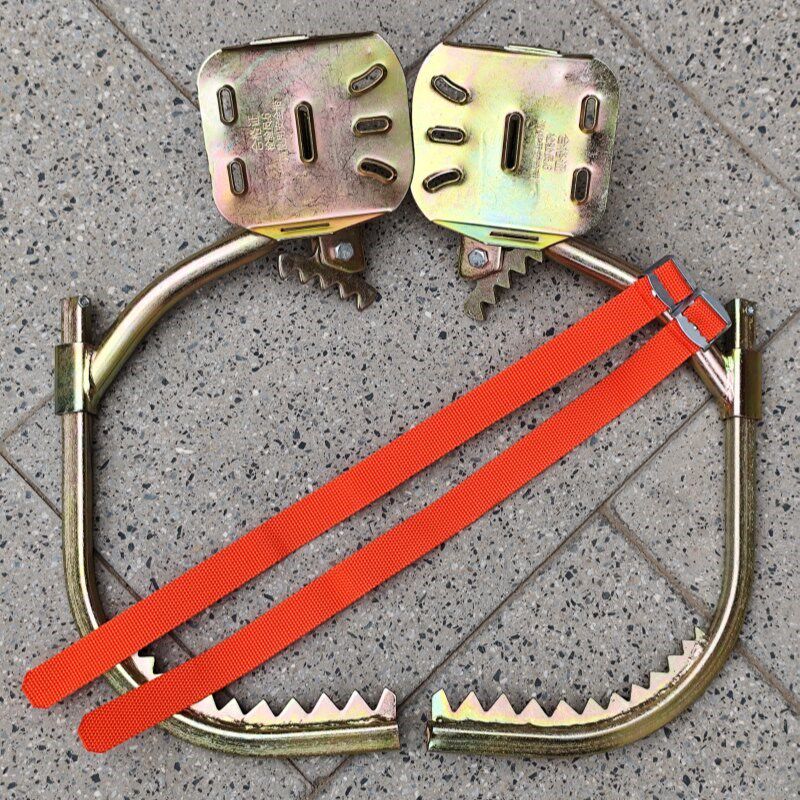 爬树神器电工木杆脚扣铁鞋上树工具E户外爬电线杆摘叶子脚扎子登