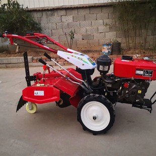 畅销四驱后悬微耕机15马力电启动水旱两用旋耕机自走式 田园管理机