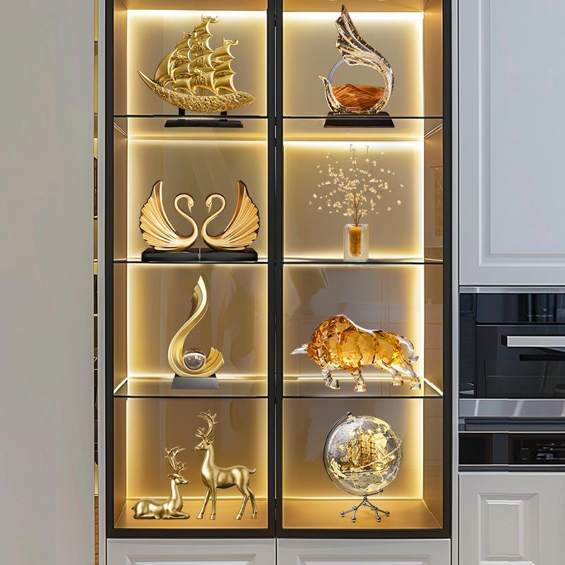 客厅摆件高端大气上档次电视柜摆件装饰品轻奢高档酒柜2024新款